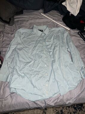 Light Blue Men's Long-Sleeve Dress Shirt